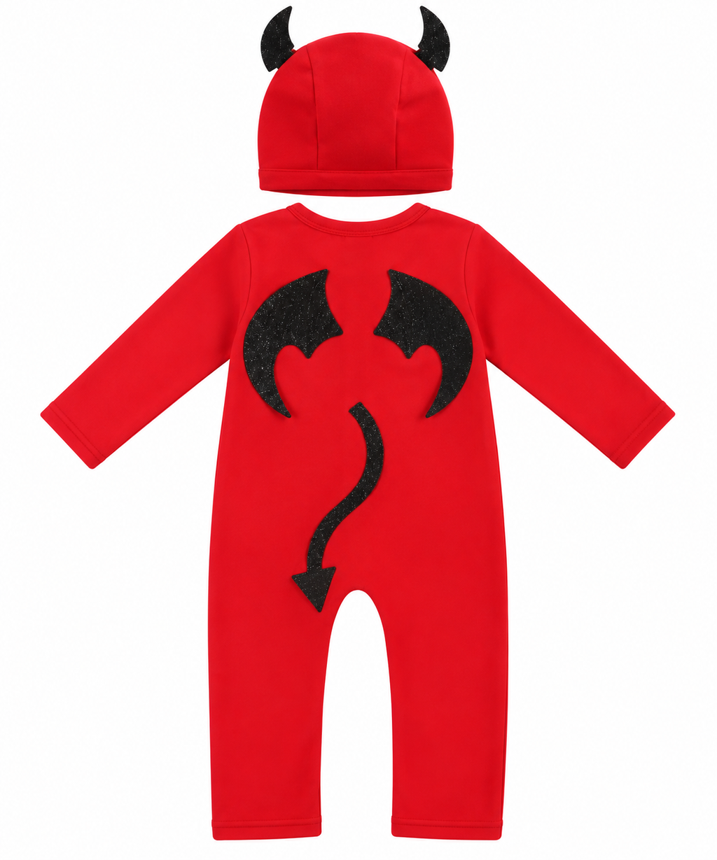 TIPY TIPY TAP DEVIL ROMPER COSTUME WITH CAP - RED