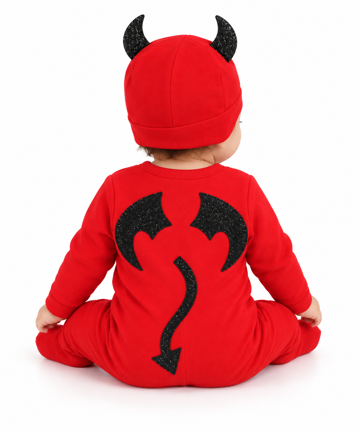 TIPY TIPY TAP DEVIL ROMPER COSTUME WITH CAP - RED