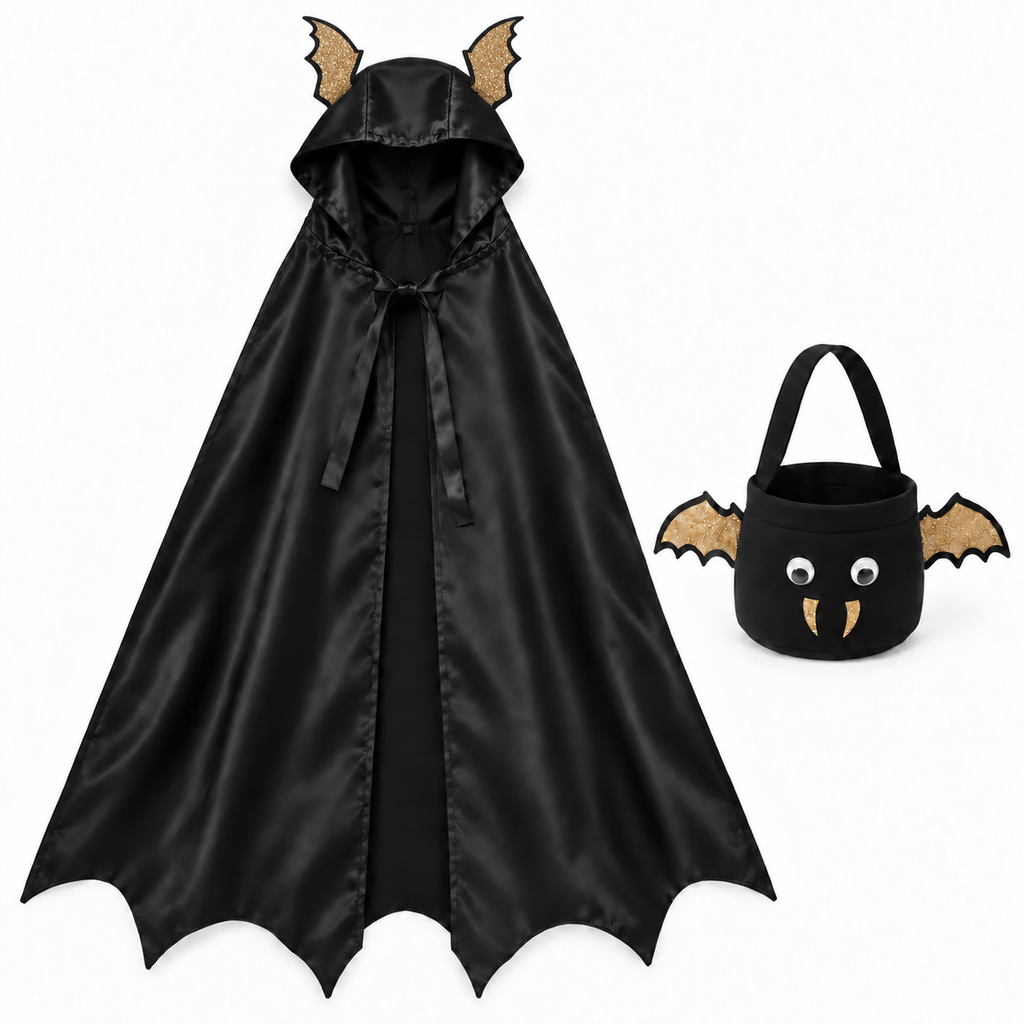 TIPY TIPY TAP BAT CAPE WITH BAG - BLACK