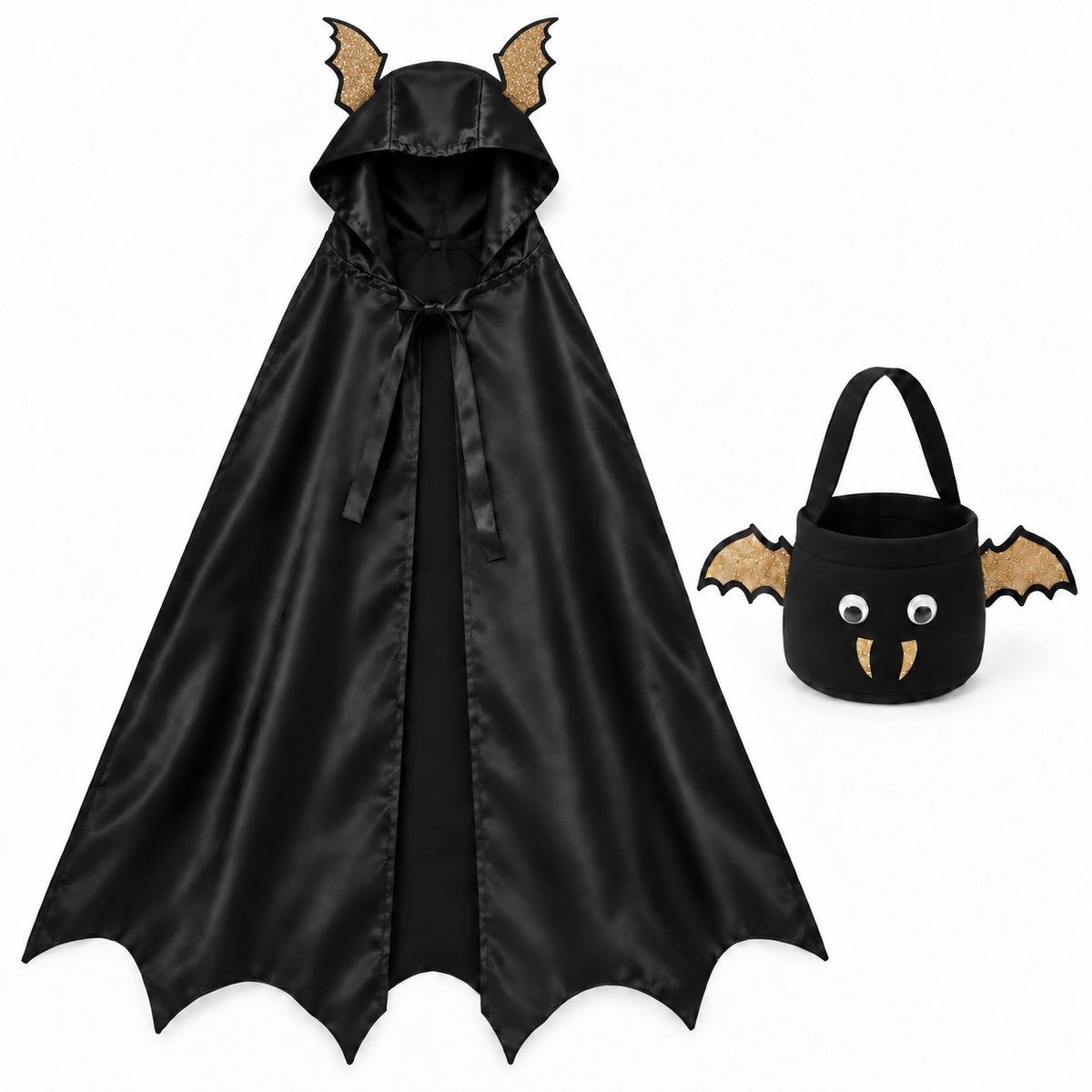 TIPY TIPY TAP BAT CAPE WITH BAG - BLACK