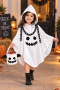 TIPY TIPY TAP GHOST PONCHOO WITH BODYCHAINS AND BAG - WHITE