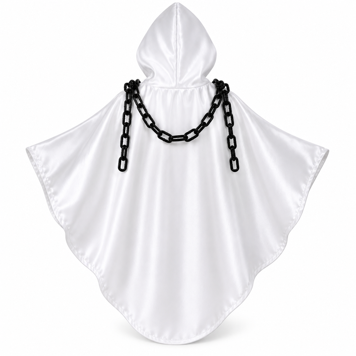 TIPY TIPY TAP GHOST PONCHOO WITH BODYCHAINS AND BAG - WHITE