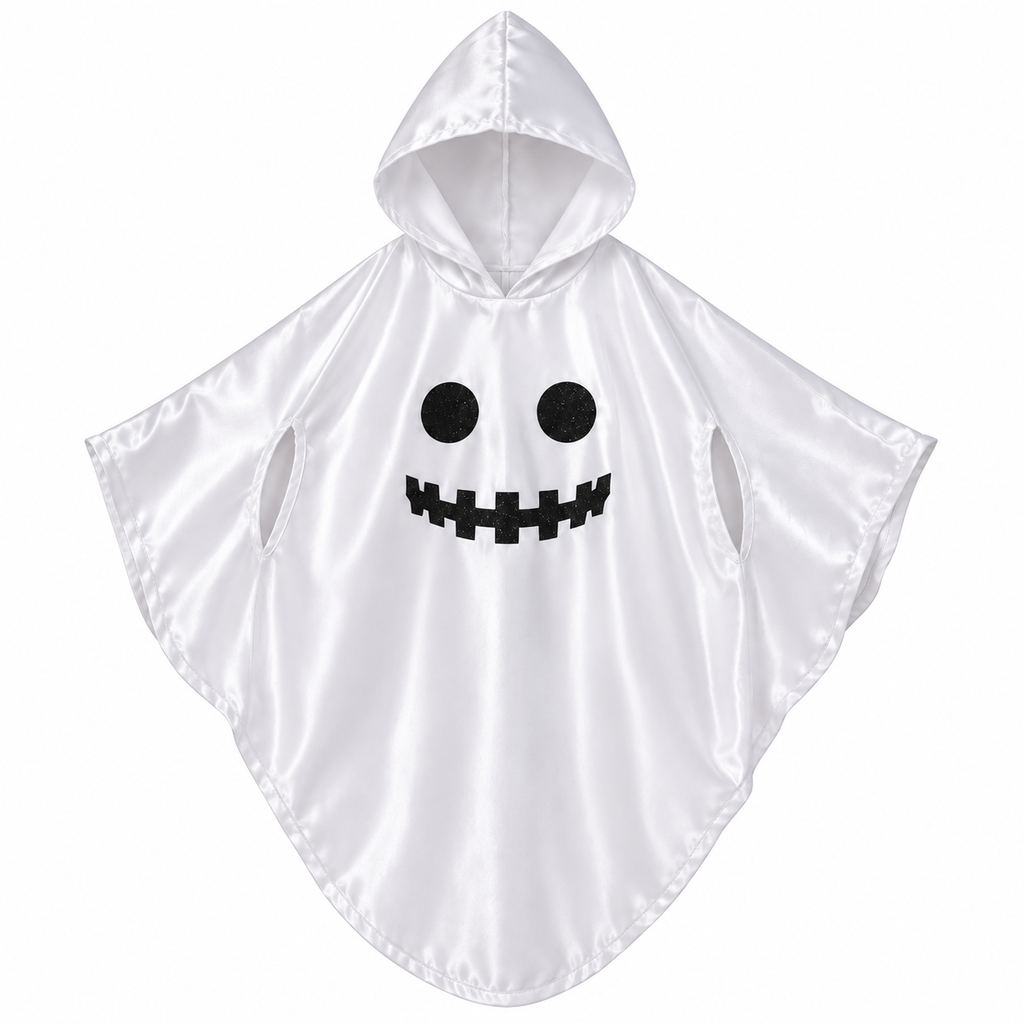 TIPY TIPY TAP GHOST PONCHOO WITH BODYCHAINS AND BAG - WHITE