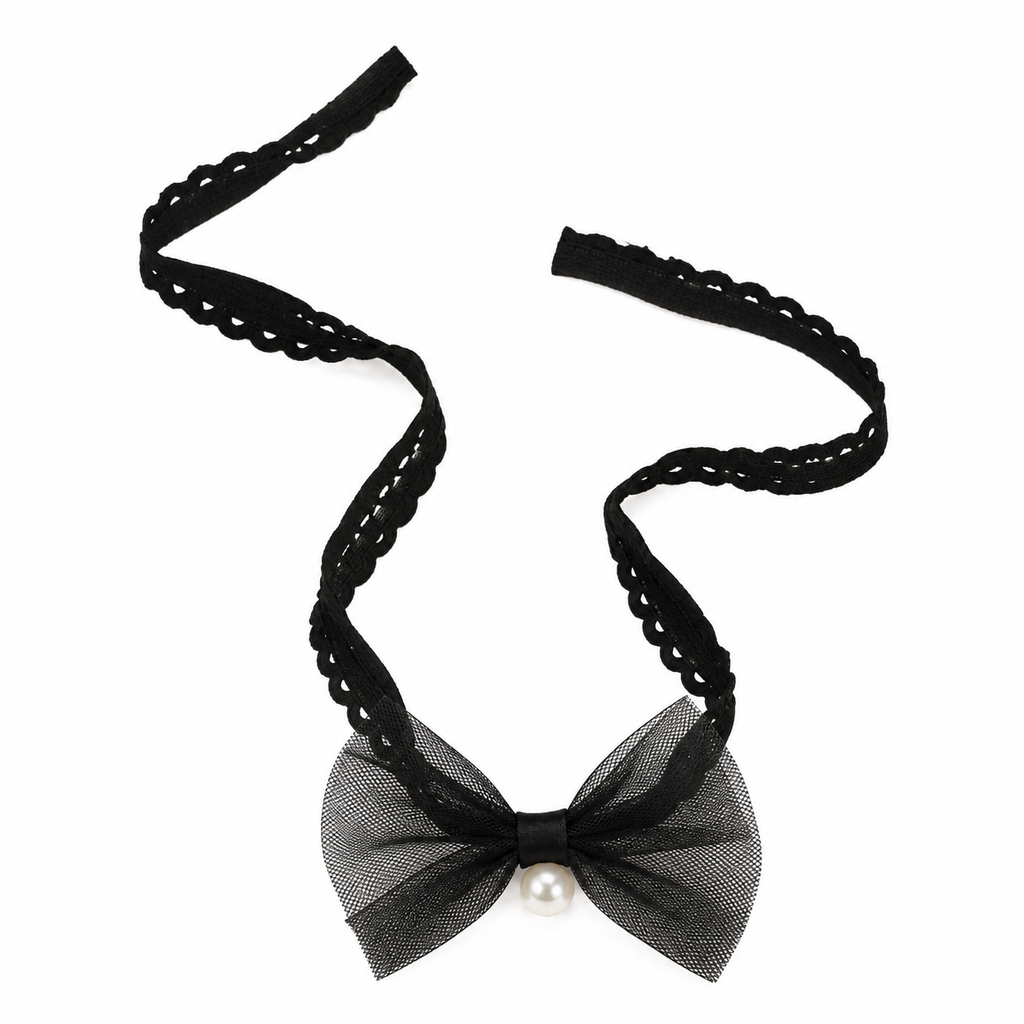 TIPY TIPY TAP CAT TUTU SKIRT WITH ATTACHED TAIL,CLIPS AND CHOKER - BLACK