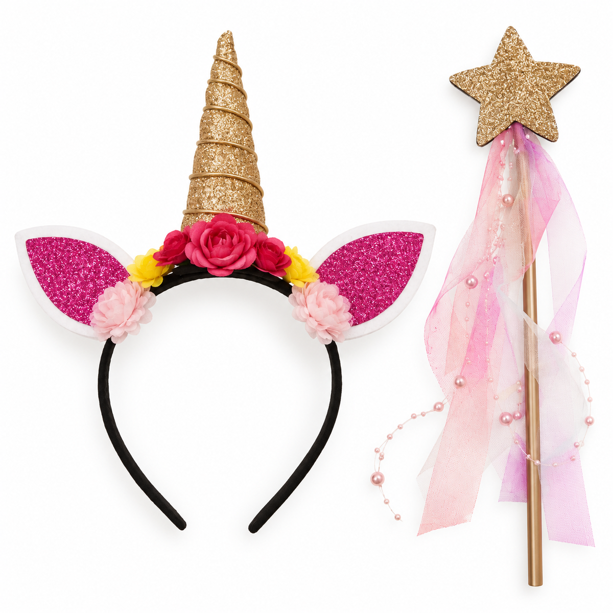 TIPY TIPY TAP UNICORN THEME HAIRBAND & WAND - MULTICOLOR