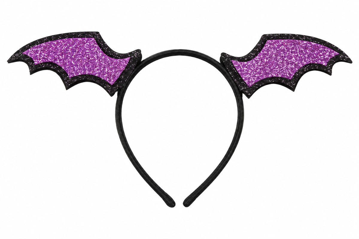 TIPY TIPY TAP BAT THEME HAIRBAND & WAND - BLACK PURPLE