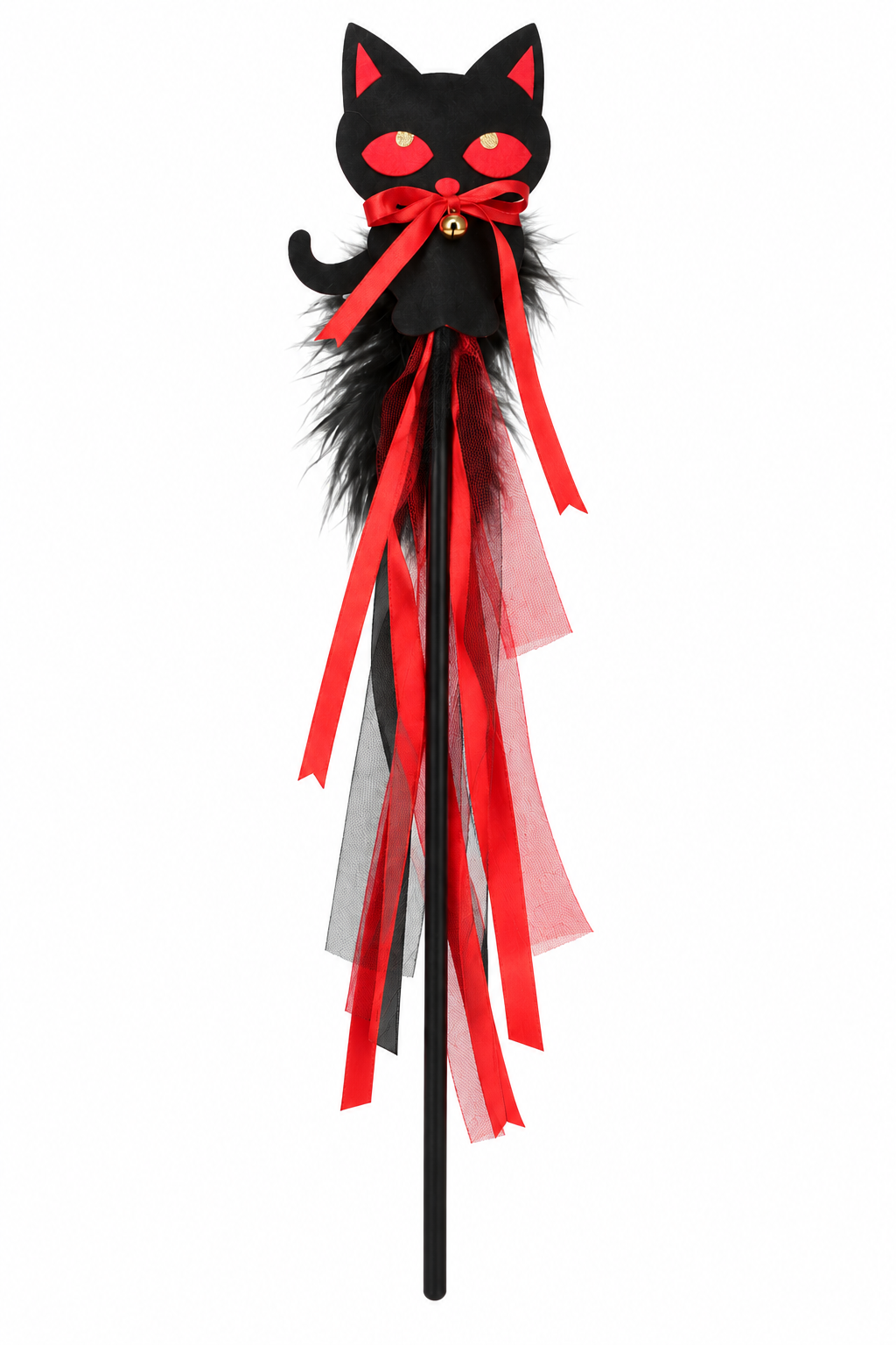 TIPY TIPY TAP CAT THEME HAIRBAND & WAND - RED/BLACK