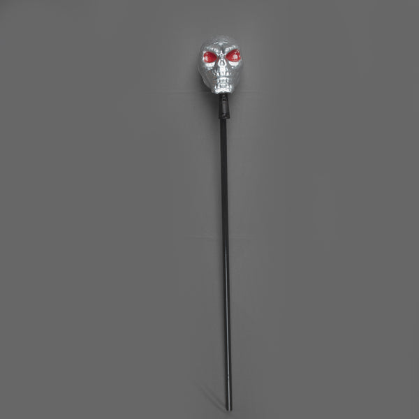 TIPY TIPY TAP LED SKULL WALKING STICK- SILVER/BLACK