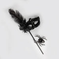 TIPY TIPY TAP MASQUERADE MASK WITH STICK - BLACK