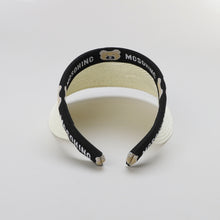 TIPY TIPY TAP FEMALE STRAW TEDDY PRINT SUNSHIED CAP - IVORY