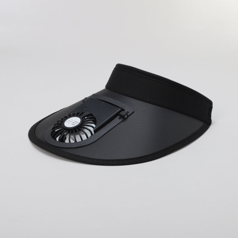 TIPY TIPY TAP UNISEX CHARGEBLE FAN ADJUSTABLE SUN CAP - BLACK