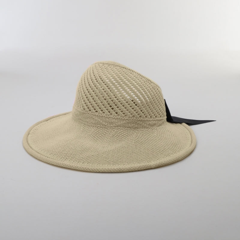 TIPY TIPY TAP FEMALE FOLDABLE BEACH SUN HAT - BEIGE