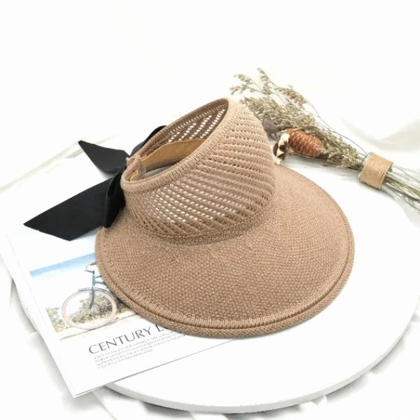 TIPY TIPY TAP FEMALE FOLDABLE BEACH SUN HAT - BEIGE