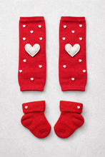 TIPY TIPY TAP SWEETHEART RED  BABY LEG WARMER WITH SOCKS.