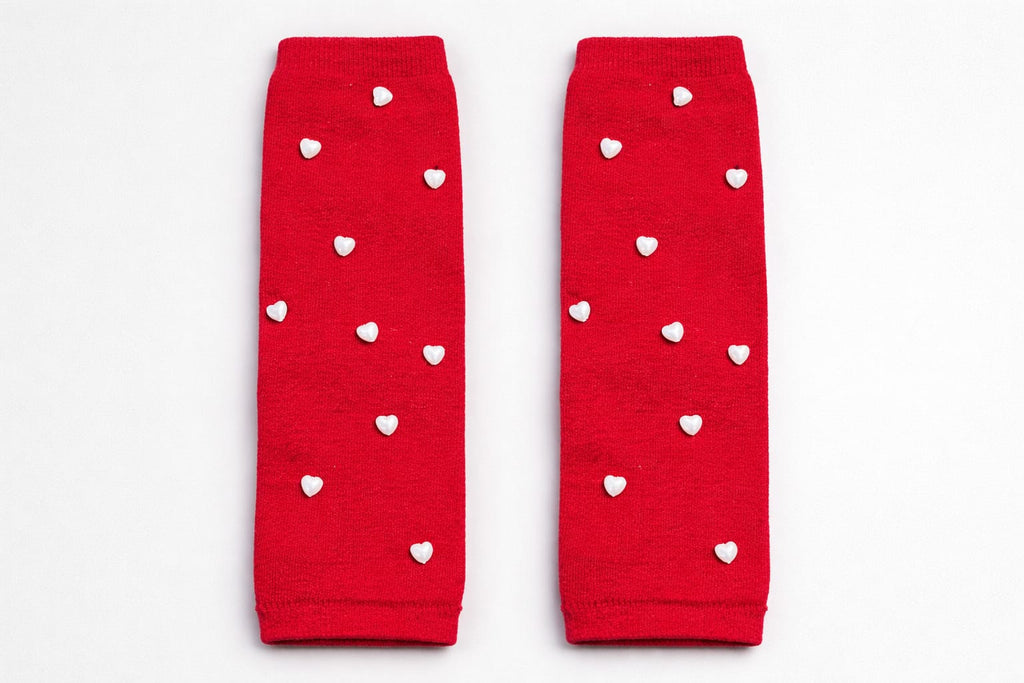 TIPY TIPY TAP SWEETHEART RED  BABY LEG WARMER WITH SOCKS.
