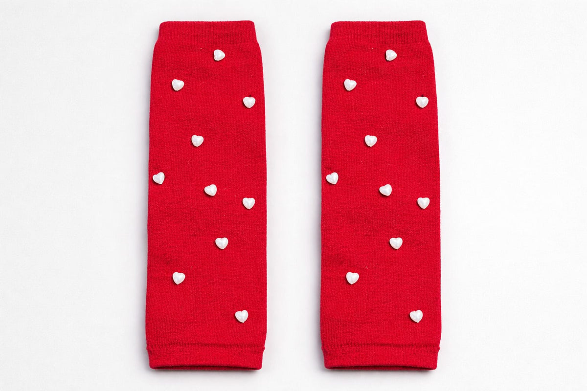 TIPY TIPY TAP SWEETHEART RED  BABY LEG WARMER WITH SOCKS.