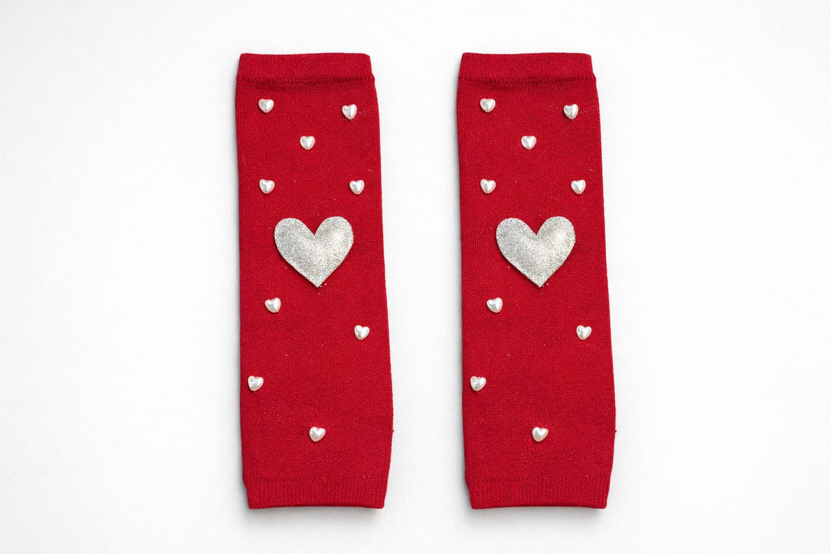 TIPY TIPY TAP SWEETHEART RED  BABY LEG WARMER WITH SOCKS.