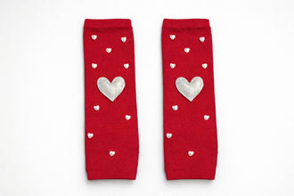 TIPY TIPY TAP SWEETHEART RED  BABY LEG WARMER WITH SOCKS.