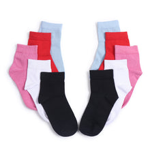 TIPY TIPY TAP SET OF 5 SOLID COLOR COTTON SOCKS - MULTICOLOR