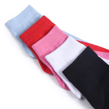 TIPY TIPY TAP SET OF 5 SOLID COLOR COTTON SOCKS - MULTICOLOR