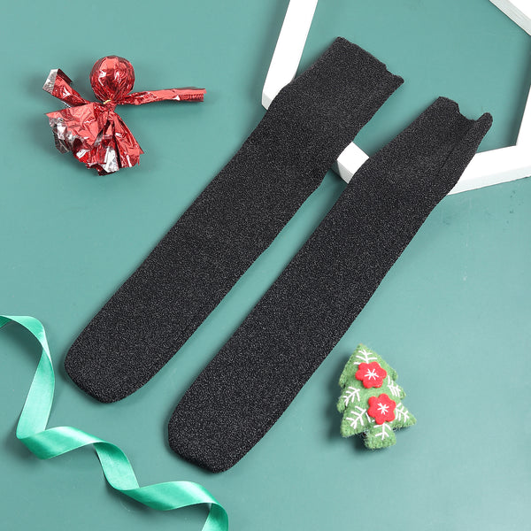 TIPY TIPY TAP GLITTER FESTIVE SOCKS - BLACK
