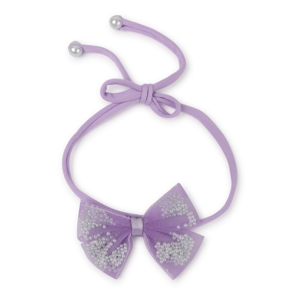 TIPY TIPY TAP PEARLY BOW LEGWARMERS WITH SOCKS & HEADBAND - LILAC