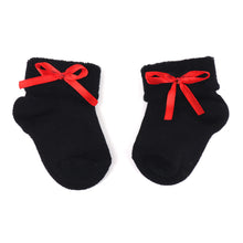 TIPY TIPY TAP BOWS FILLED LEGWARMERS WITH SOCKS & HEADBAND - BLACK