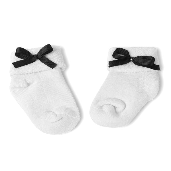 TIPY TIPY TAP BOWS FILLED LEGWARMERS WITH SOCKS & HEADBAND - WHITE