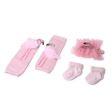 TIPY TIPY TAP FLAMINGO EMBELLISHED LEGWARMERS WITH SOCKS & HEADBAND - PINK