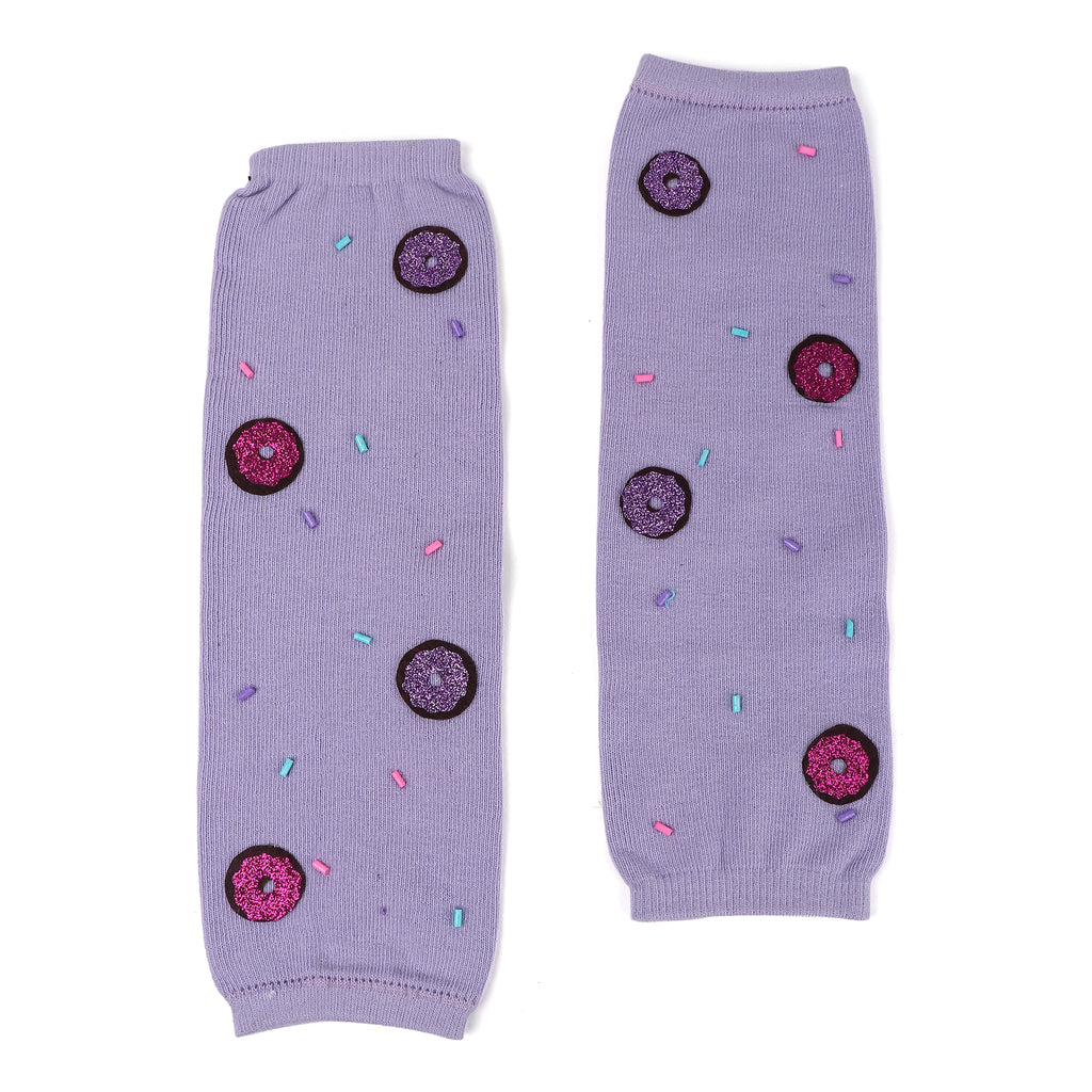 TIPY TIPY TAP DONUGHT EMBELLISHED LEGWARMERS WITH SOCKS & HEADBAND - LILAC