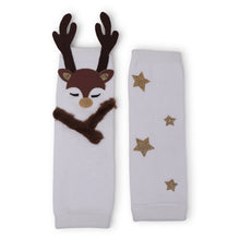 TIPY TIPY TAP REINDEER LEGWARMER WITH SOCKS - WHITE