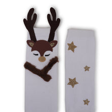TIPY TIPY TAP REINDEER LEGWARMER WITH SOCKS - WHITE