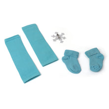 TIPY TIPY TAP SNOWFLAKES EMBELLISHED LEGWARMER WITH SOCKS & HEADBAND - BLUE