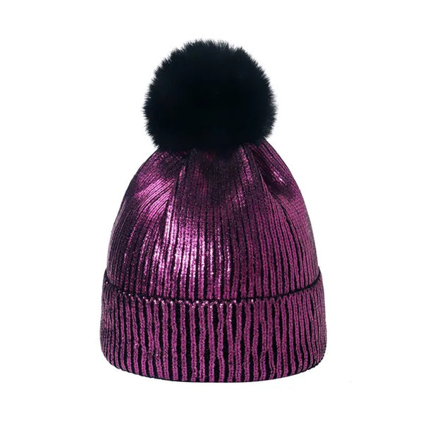 TIPY TIPY TAP GLITTERY POMPOM CAP - PINK