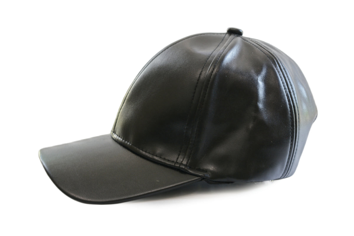TIPY TIPY TAP LEATHERITE BASEBALL CAP - BLACK