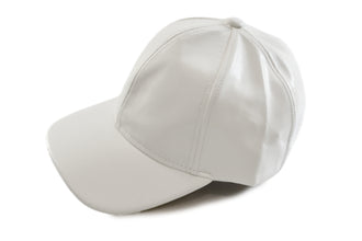 TIPY TIPY TAP LEATHERITE BASEBALL CAP - WHITE