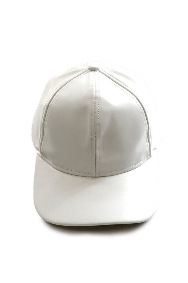 TIPY TIPY TAP LEATHERITE BASEBALL CAP - WHITE