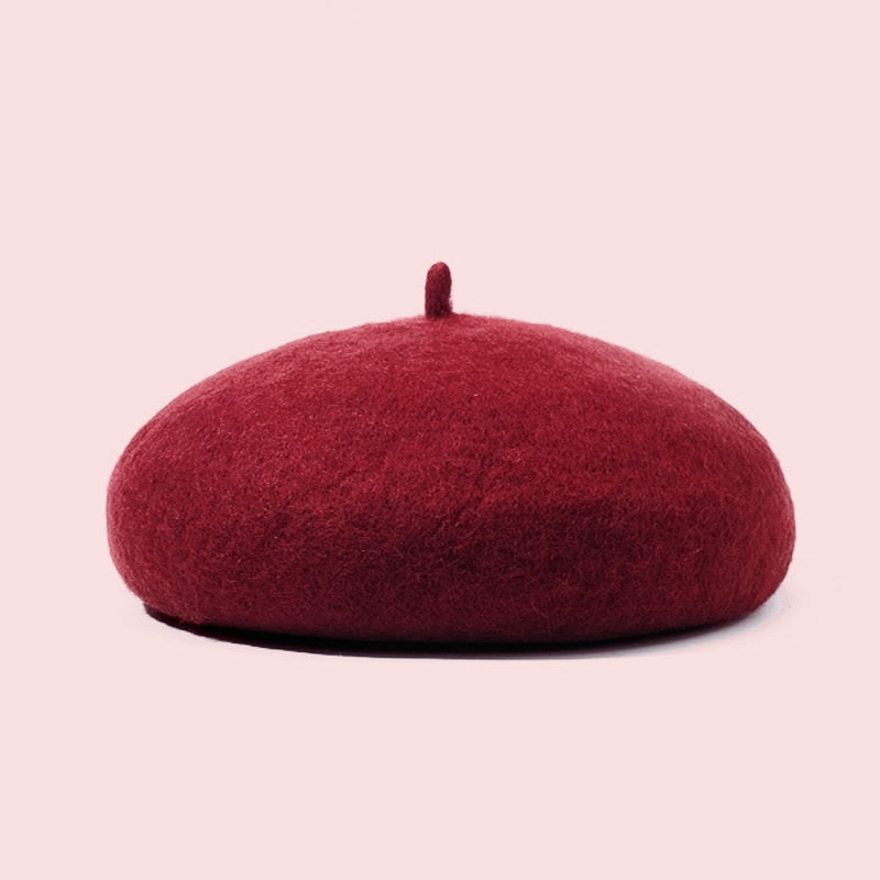 TIPY TIPY TAP WINTER BERET CAP - MAROON