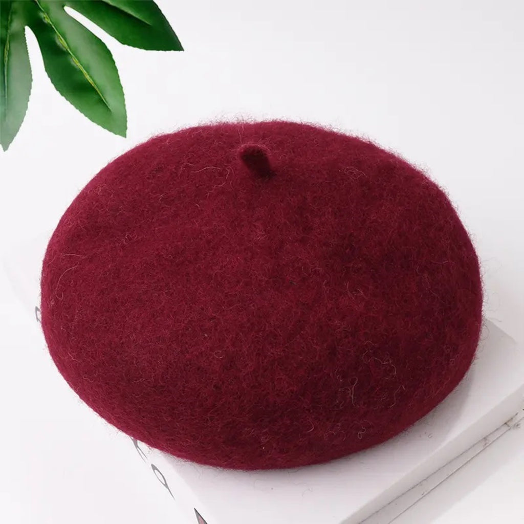 TIPY TIPY TAP WINTER BERET CAP - MAROON