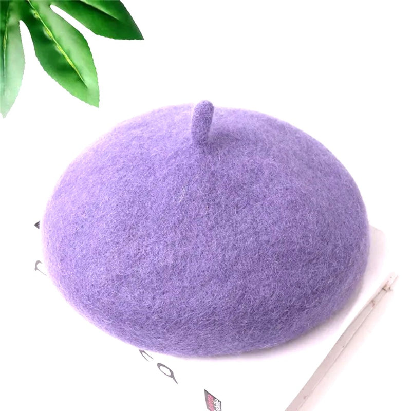 TIPY TIPY TAP WINTER BERET HAT - LILAC