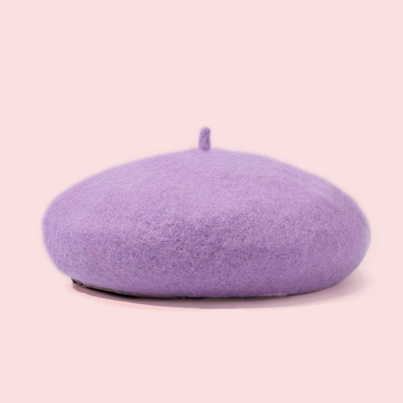 TIPY TIPY TAP WINTER BERET CAP - PURPLE