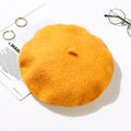 TIPY TIPY TAP WINTER BERET CAP - MUSTURD