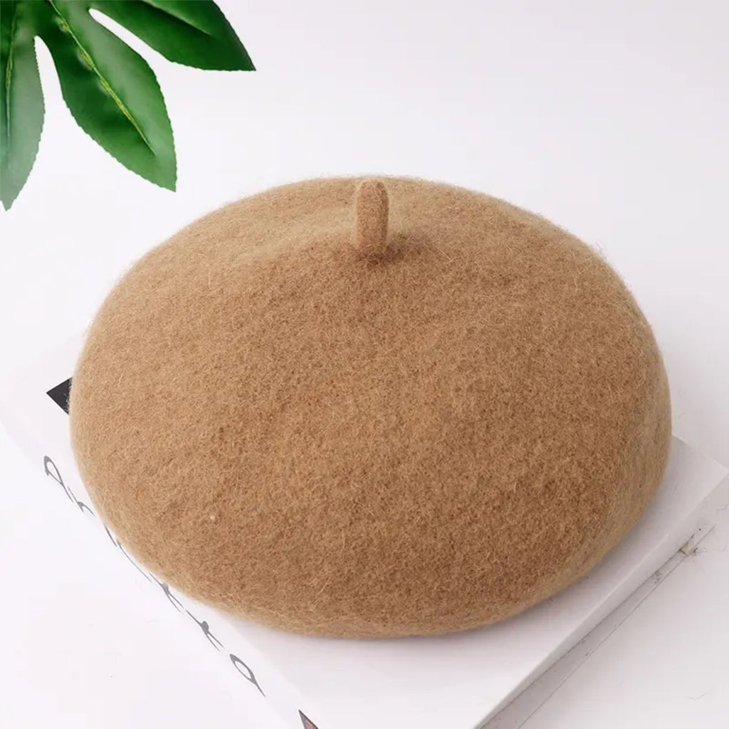TIPY TIPY TAP WINTER BERET CAP - CAMEL