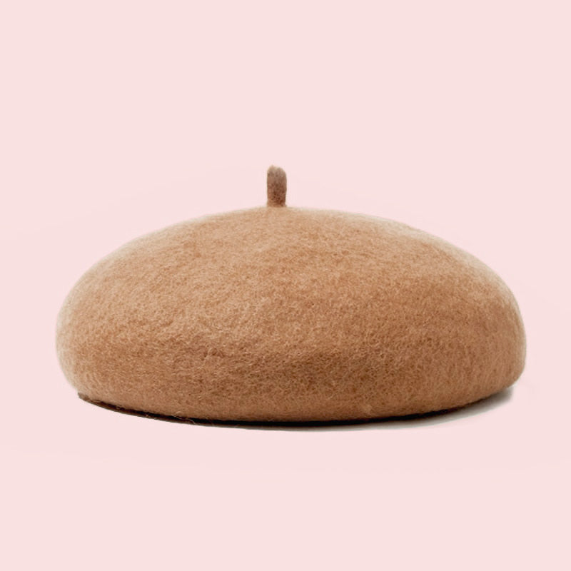 TIPY TIPY TAP WINTER BERET CAP - CAMEL