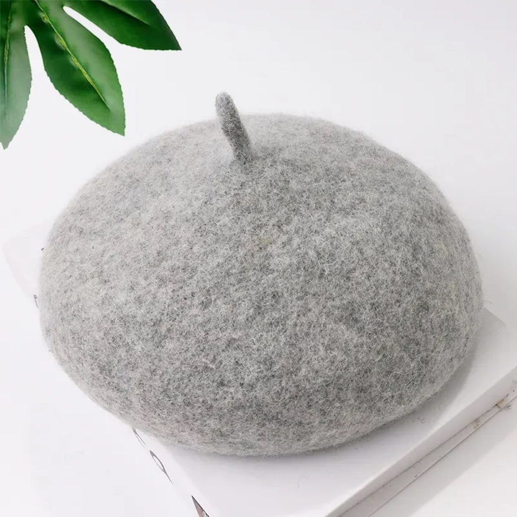 TIPY TIPY TAP WINTER BERET CAP - LIGHT GREY