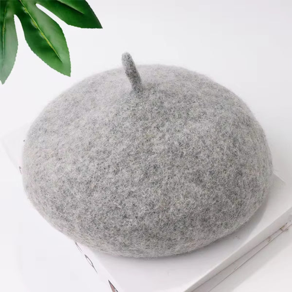 TIPY TIPY TAP WINTER BERET HAT - LIGHT GREY