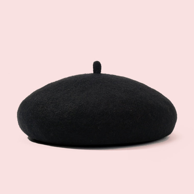 TIPY TIPY TAP WINTER BERET CAP - BLACK