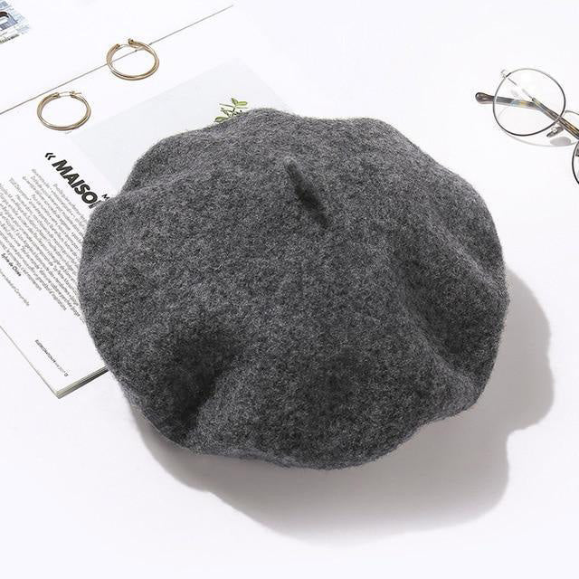 TIPY TIPY TAP WINTER BERET CAP - GREY