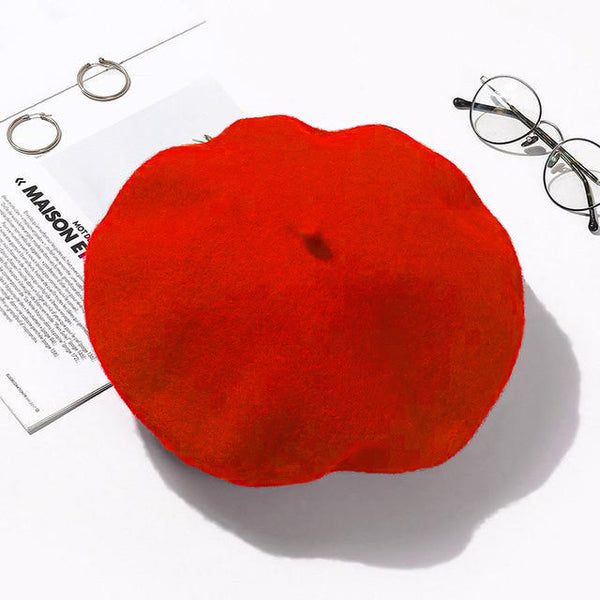 TIPY TIPY TAP WINTER BERET CAP - RED