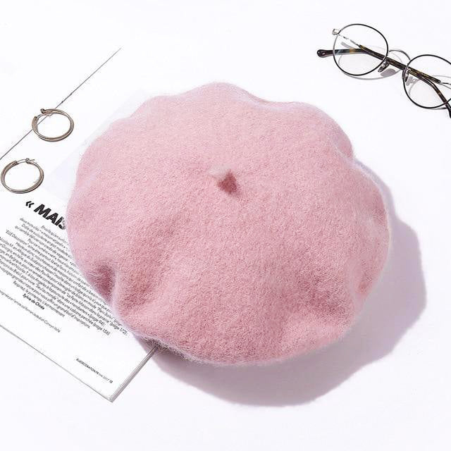 TIPY TIPY TAP WINTER BERET CAP - PINK